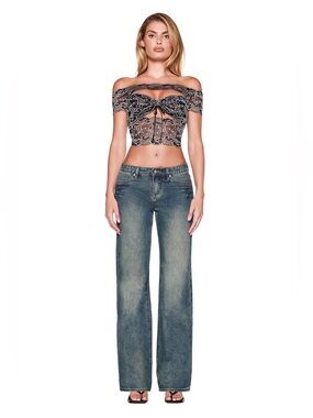 I.AM.GIA Washed Blue Wide-Leg Jeans